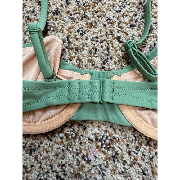 J. Crew Balconette Underwire Bikini‎ Top 34A Rustic Willow Green NEW - Picture 5 of 6